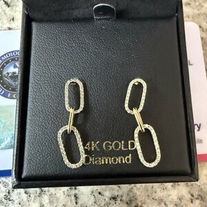 14K Yellow Gold Diamond Drop Earrings | 0.33 CTW | ECL Certified ✨